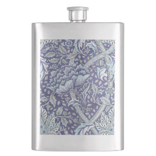 William Morris Windrush Blue Pattern Floral Flask