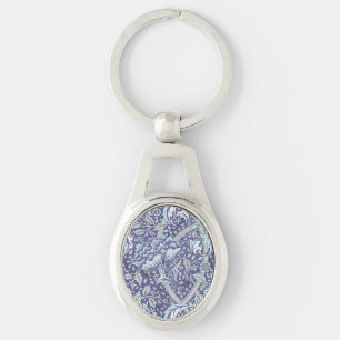 William Morris Windrush Blue Pattern Floral Keychain