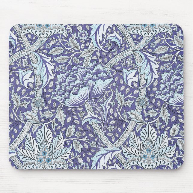 William Morris Windrush Blue Pattern Floral Mouse Pad (Front)