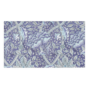 William Morris Windrush Blue Pattern Floral Name Tag