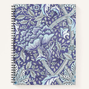 William Morris Windrush Blue Pattern Floral Notebook