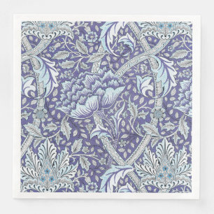 William Morris Windrush Blue Pattern Floral Paper Dinner Napkins