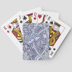 William Morris Windrush Blue Pattern Floral Poker Cards