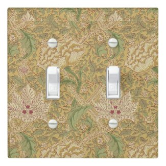 William Morris - Windrush - Elegant Gold Floral Light Switch Cover