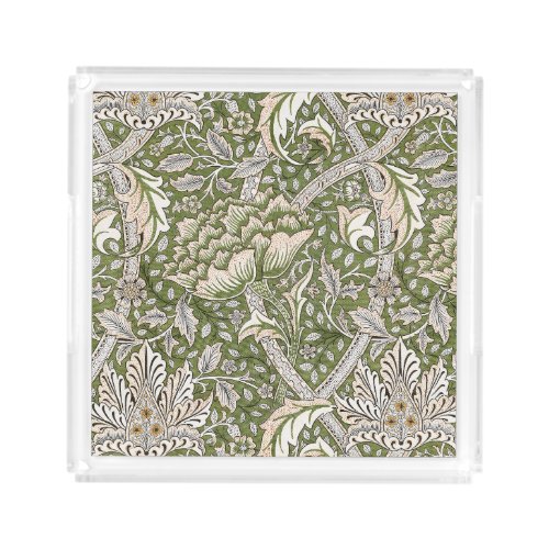 william morris windrush floral flowers classic acrylic tray