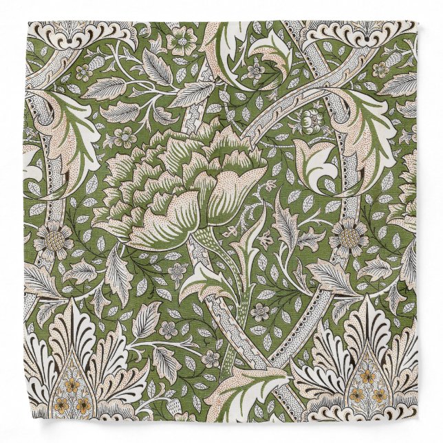 William Morris Windrush floral flowers classic Bandana (Front)