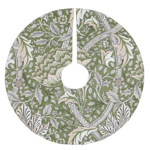 william morris windrush floral flowers classic brushed polyester tree skirt