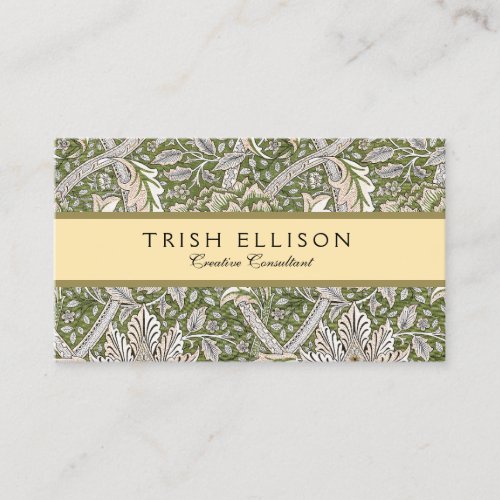 william morris windrush floral flowers classic business card