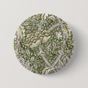William Morris Windrush floral flowers classic Button