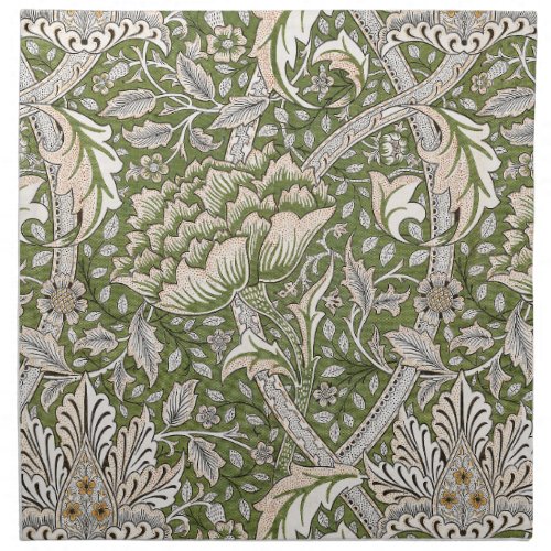 william morris windrush floral flowers classic cloth napkin