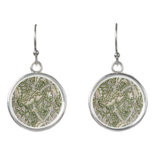 William Morris Windrush floral flowers classic Earrings