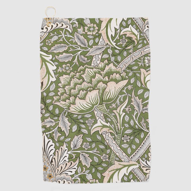 William Morris Windrush floral flowers classic Golf Towel (Front)