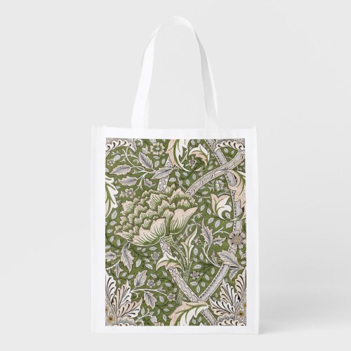 william morris windrush floral flowers classic grocery bag