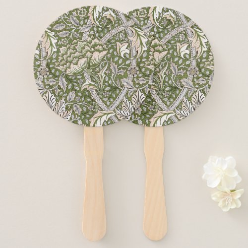 william morris windrush floral flowers classic hand fan