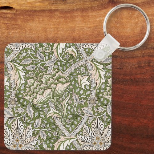william morris windrush floral flowers classic keychain