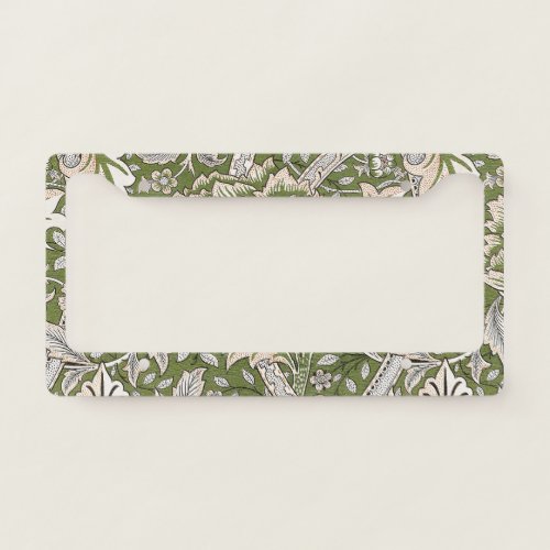 william morris windrush floral flowers classic license plate frame