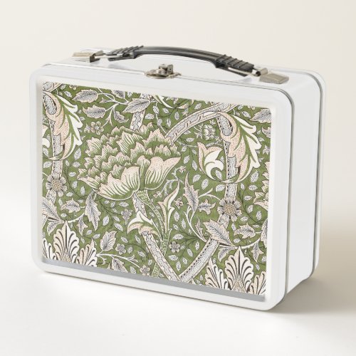 william morris windrush floral flowers classic metal lunch box