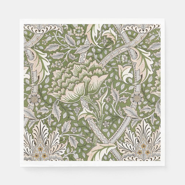 William Morris Windrush floral flowers classic Napkins (Front)