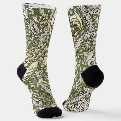 william morris windrush floral flowers classic socks
