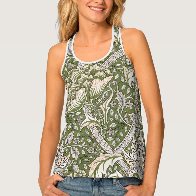 William Morris Windrush floral flowers classic Tank Top (Front)