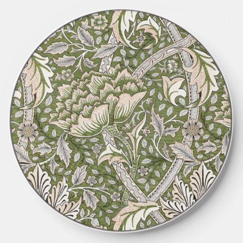 william morris windrush floral flowers classic wireless charger 
