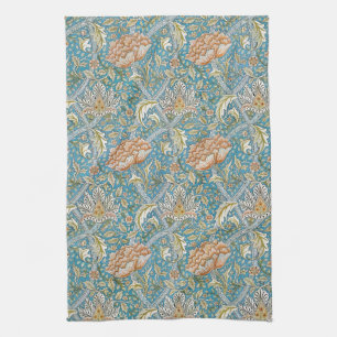 William Morris Windrush Floral Pattern Blue Kitchen Towel