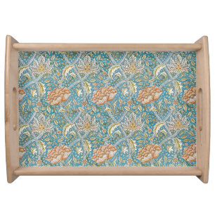 William Morris Windrush Floral Pattern Blue Serving Tray