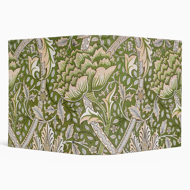 William Morris Windrush Floral Pattern Classic 3 Ring Binder (Background)