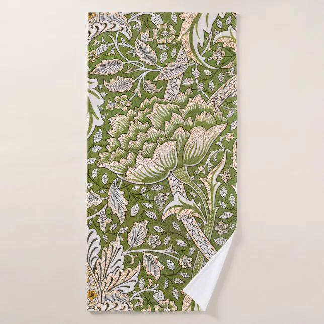 William Morris Windrush Floral Pattern Classic Bath Towel Set | Zazzle