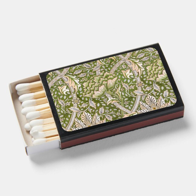 William Morris Windrush Floral Pattern Classic Matchboxes (Front Open)