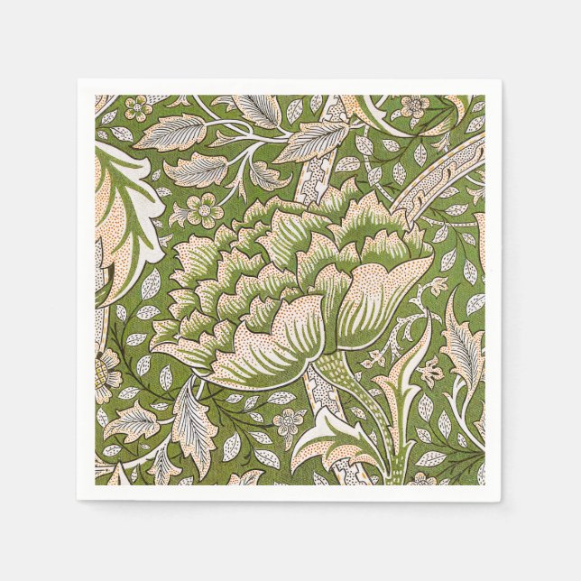 William Morris Windrush Floral Pattern Classic Napkins (Front)