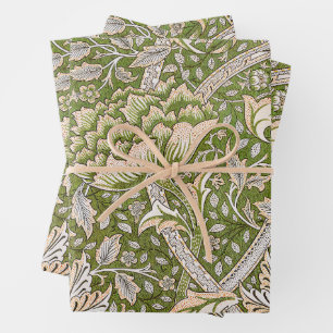 William Morris Windrush Floral Pattern Classic Wrapping Paper Sheets