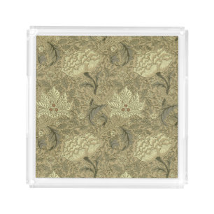 William Morris Windrush Floral Pattern: Vintage Acrylic Tray