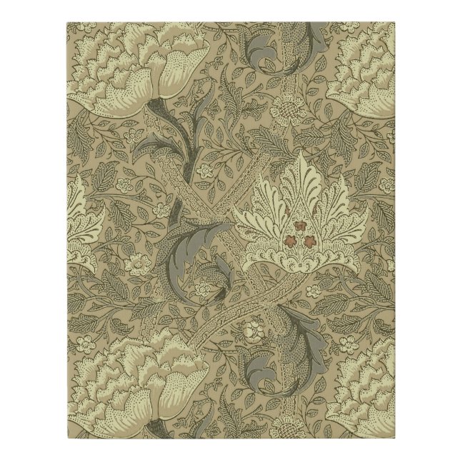 William Morris Windrush Floral Pattern: Vintage Faux Canvas Print (Front)