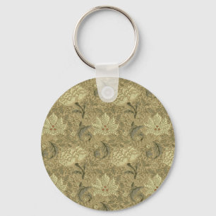 William Morris Windrush Floral Pattern: Vintage Keychain