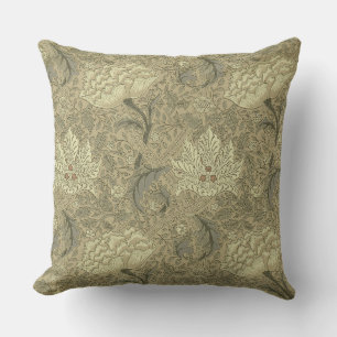 William Morris Windrush Floral Pattern: Vintage Outdoor Pillow