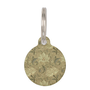 William Morris Windrush Floral Pattern: Vintage Pet ID Tag