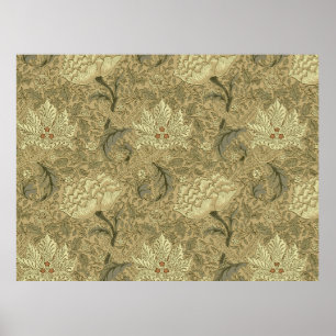 William Morris Windrush Floral Pattern: Vintage Poster