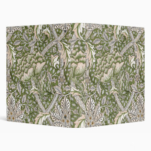 : William Morris Windrush Green Pattern: Vintage 3 Ring Binder