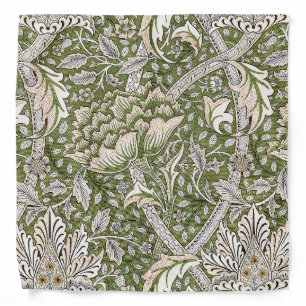 : William Morris Windrush Green Pattern: Vintage Bandana