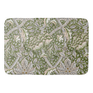 : William Morris Windrush Green Pattern: Vintage Bath Mat