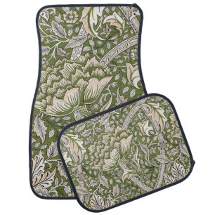 : William Morris Windrush Green Pattern: Vintage Car Floor Mat