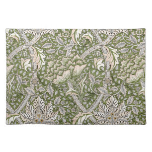: William Morris Windrush Green Pattern: Vintage Cloth Placemat