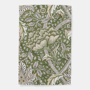 : William Morris Windrush Green Pattern: Vintage Garden Flag
