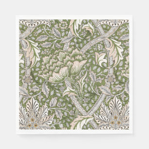 : William Morris Windrush Green Pattern: Vintage Napkins