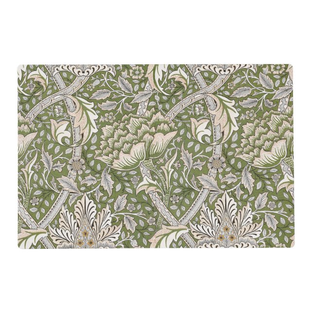 : William Morris Windrush Green Pattern: Vintage Placemat (Front)