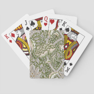 : William Morris Windrush Green Pattern: Vintage Poker Cards