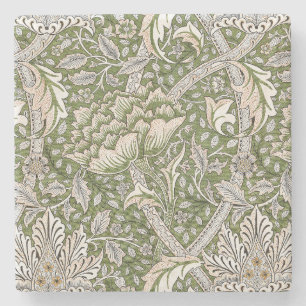 : William Morris Windrush Green Pattern: Vintage Stone Coaster