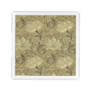William Morris Windrush Wallpaper Pattern Acrylic Tray