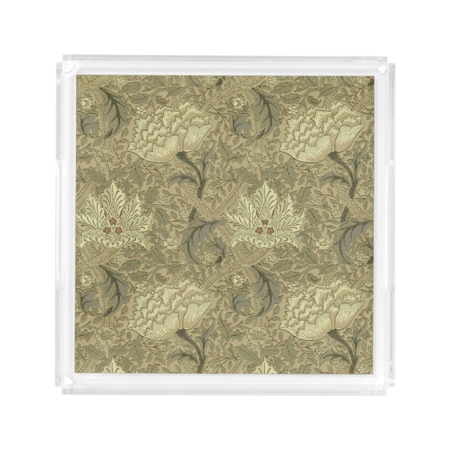 William Morris Windrush Wallpaper Pattern Acrylic Tray (Front)